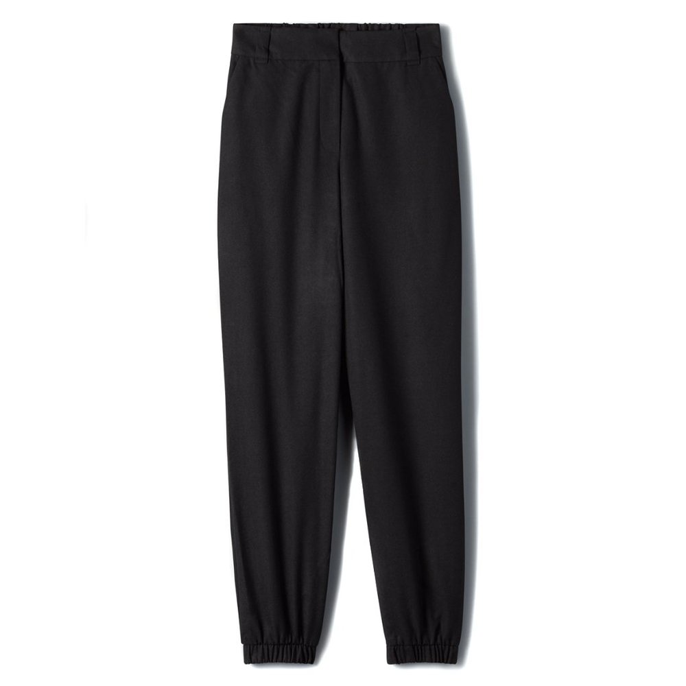 BABATON Aritzia Black Flannel Relaxed Cargo-Style Jogger Pants Size 6 NWT